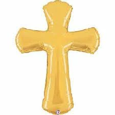 Funny Balloons Usa Gold Cross 35397 - 44 In Foil Balloons