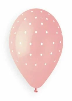 Funny Balloons Usa Latex Balloons GS120: #1051 Chic Dots Baby Pink 940930