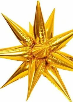 Funny Balloons Usa Exploding Star Balloon Gold 012548 - 40 In