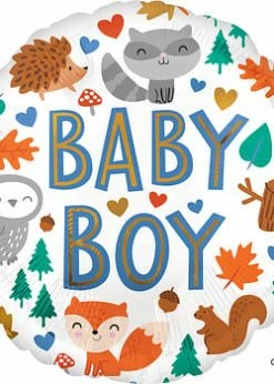 Funny Balloons Usa Baby Boy Woodland Fun 4164901 Foil Balloons