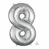 Funny Balloonsusa Foil Balloons 8 Silver 3309001 - 14 In