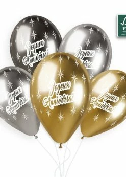Funny Balloons Usa GBS120: #1175 Joyeux Anniversarie Ass. 943498 Shiny Balloons