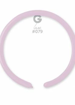 Funny Balloons Usa Latex Balloons D2: #079 Lilac 217902 Standard Color 1/60 In