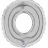 Funny Balloons Usa Silver O Letter 14915S - 7 In Foil Balloons