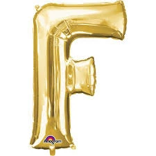 Funny Balloonsusa Gold F Letter 3302201 - 16 In Foil Balloons
