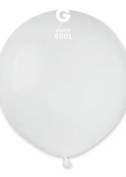 Funny Balloons Usa G150: #001 White 150155 Standard Color 19 In Latex Balloons