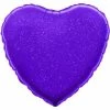 Funny Balloonsusa Purple Holographic Decor Heart 14966