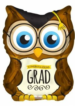 Funny Balloonsusa Foil Balloons Owl Grad Shape 85256-285