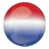 Funny Balloons Usa Ombre Red, White & Blue Orbz 41075 Foil Balloons