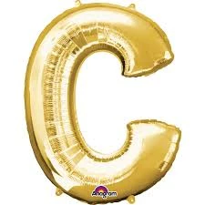 Funny Balloonsusa Gold C Letter 3301611 - 16 In