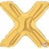 Funny Balloons Usa Gold X Letter 14925G - 7 In