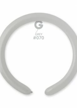 Funny Balloons Usa Latex Balloons D4: #070 Grey 557008 Standard Color 2/60 In