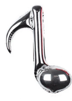 Funny Balloonsusa Silver Single Musical Note 007006 Foil Balloons
