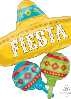 Funny Balloonsusa Fiesta Cluster 395366 - 32 In Foil Balloons
