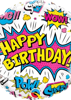 Funny Balloonsusa Foil Balloons B´Day Super Hero White 881265 - 18 In