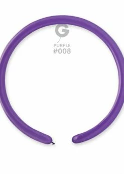 Funny Balloons Usa Latex Balloons D2: #008 Purple 210804 Standard Color 1/60 In