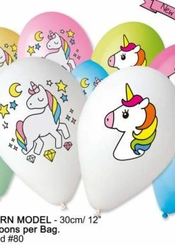 Funny Balloons Usa Latex Balloons GS110: #660-661 Unicorn 924053