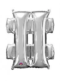 Funny Balloons Usa # Symbol Silver 3300301 - 34 In