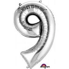 Funny Balloonsusa 9 Silver 3309201 - 14 In Foil Balloons